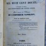 ナポレオン 1812年 manuscript