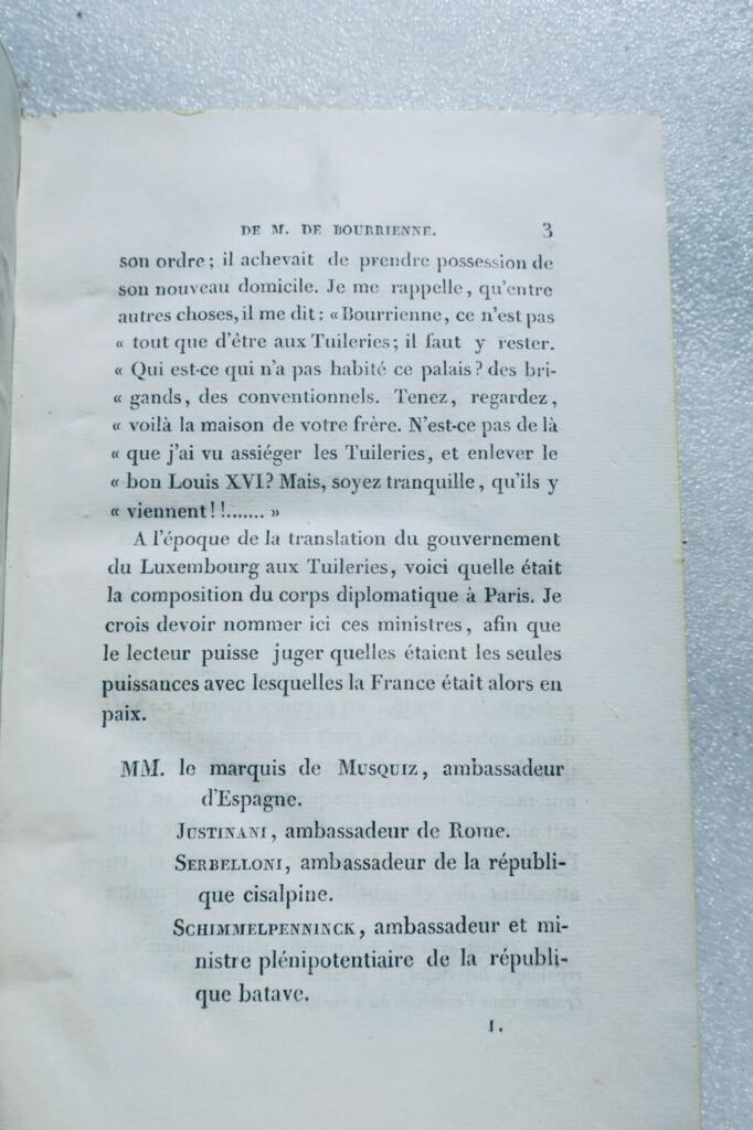 Erinnerungen von Bourienne über Napoleon
