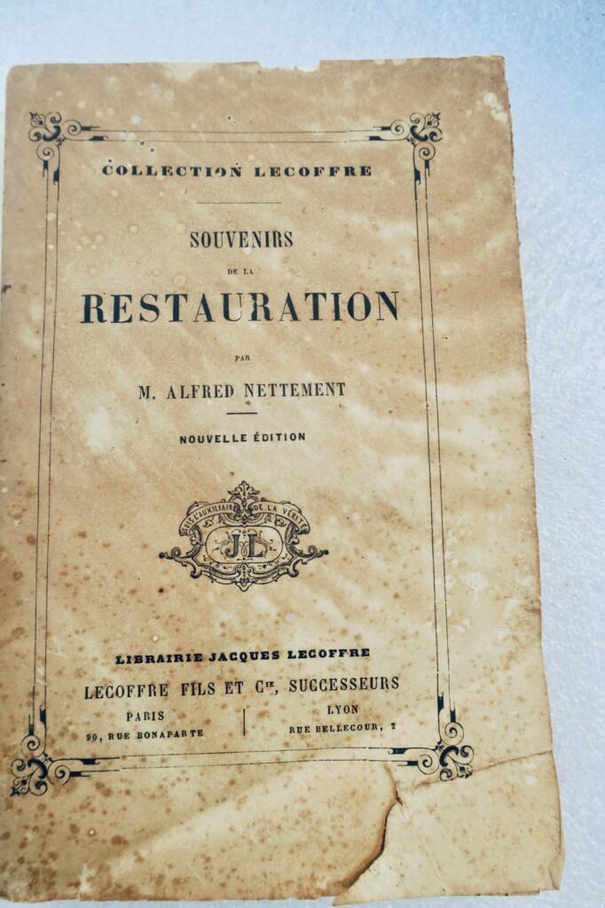 Erinnerungen an die Restaurationszeit