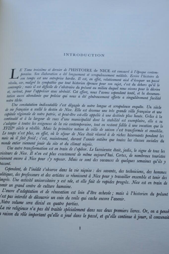 NICE Histoire de Nice LATOUCHE 1951