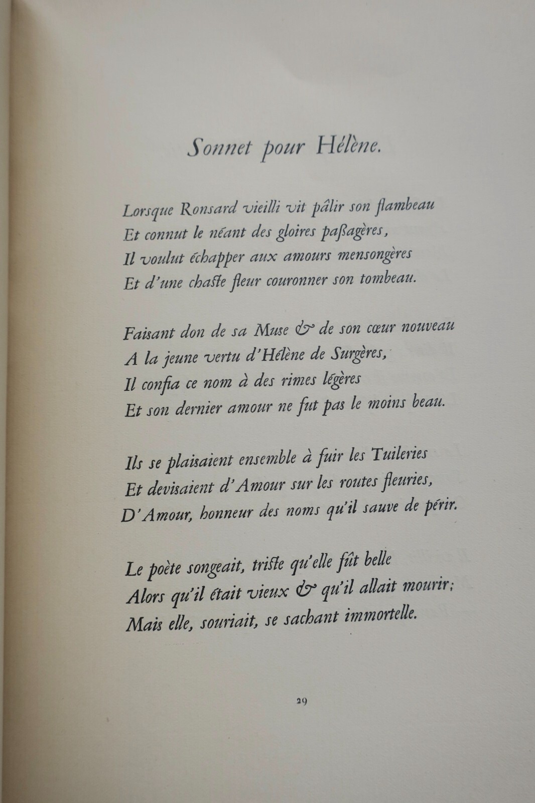 NOLHAC (Pierre de) Les Sonnets + dédicace - La Librairie Antique