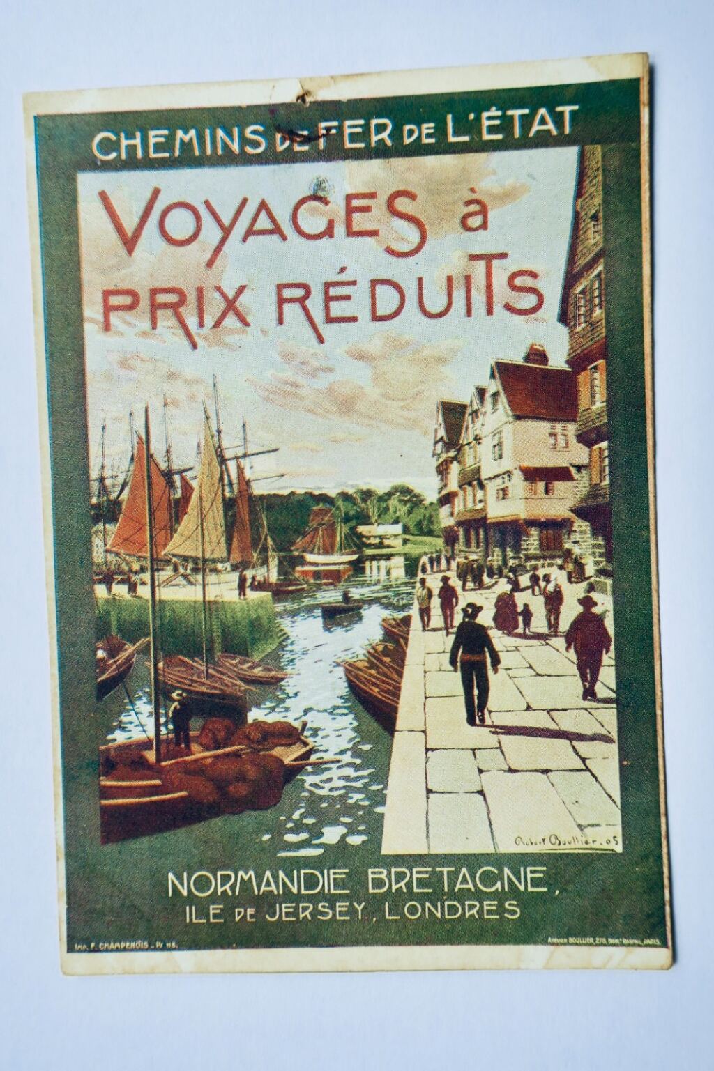 Normandie, Bretagne, Jersey Eisenbahn-Postkarten