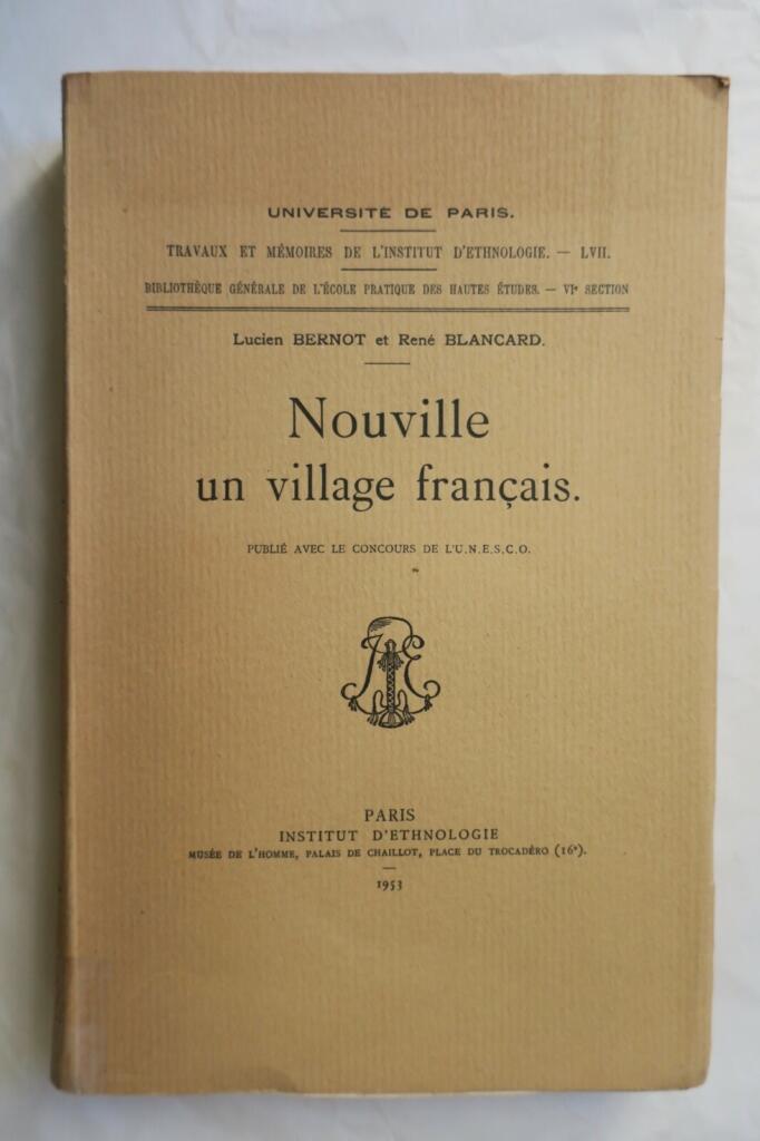 French village ethnographic study, 1953