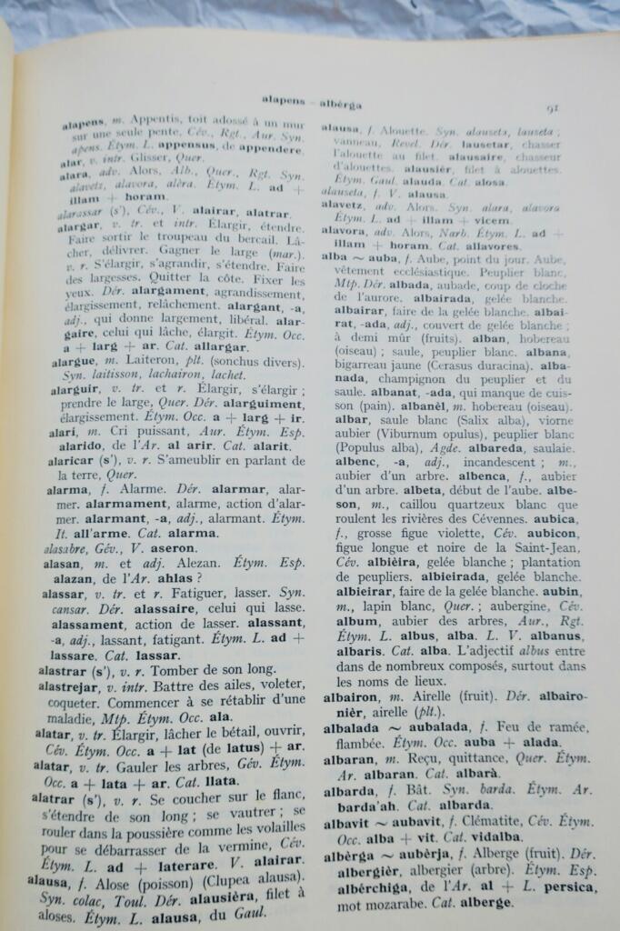 Occitan-French Dictionary by dialect