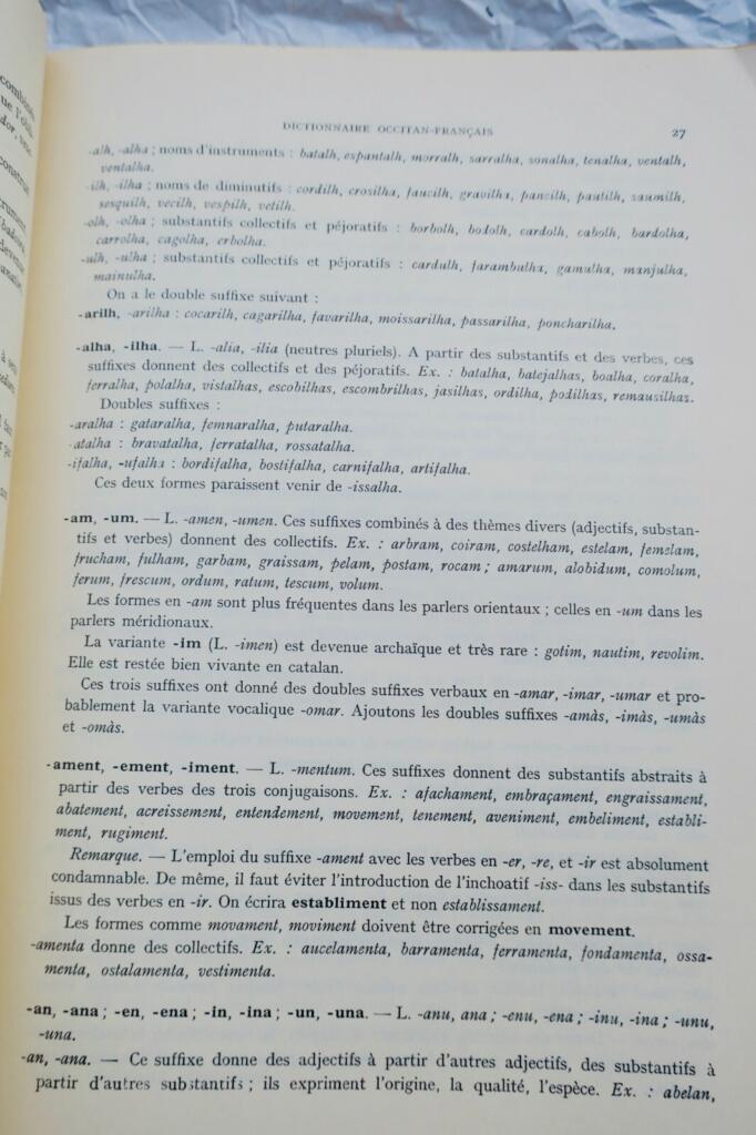 Occitan-French Dictionary by dialect