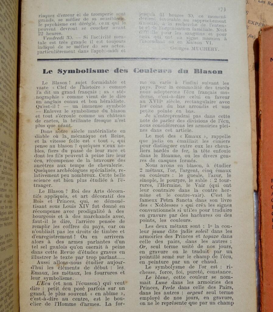 Occultisme LE CHARIOT. REVUE MENSUELLE PSYCHOLOGIE EXPERIMENTALE ET D’OCCULTISME