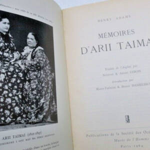 Océanie Adams Mémoires d'Arii Taimai Adams, HenryMémoires d'Arii Taimai