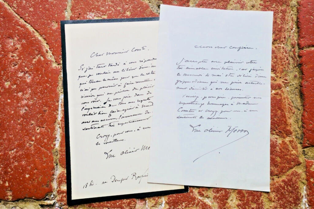 Three handwritten and signed autograph letters by MERSON