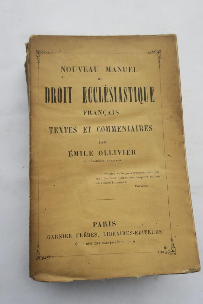 French ecclesiastical law handbook