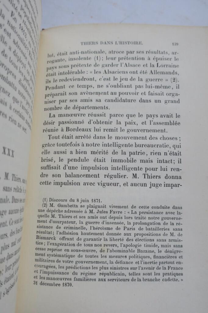 OLLIVIER Thiers à l’académie et dans l’histoire 1879