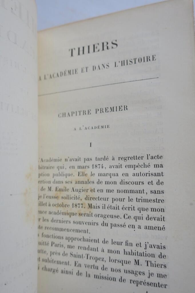 Thiers at the Academy and in History