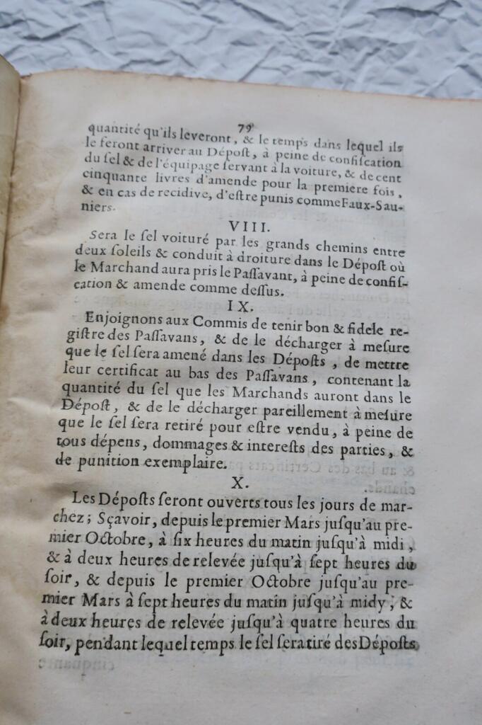 Regulations of Louis XIV (1720-1727)