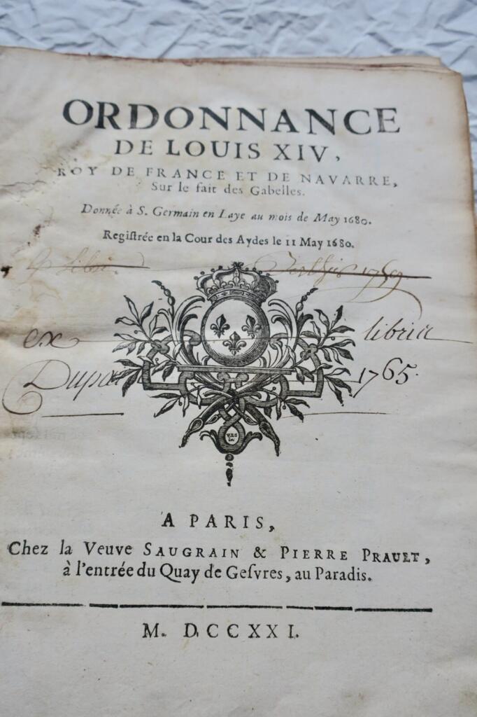 Regulations of Louis XIV (1720-1727)