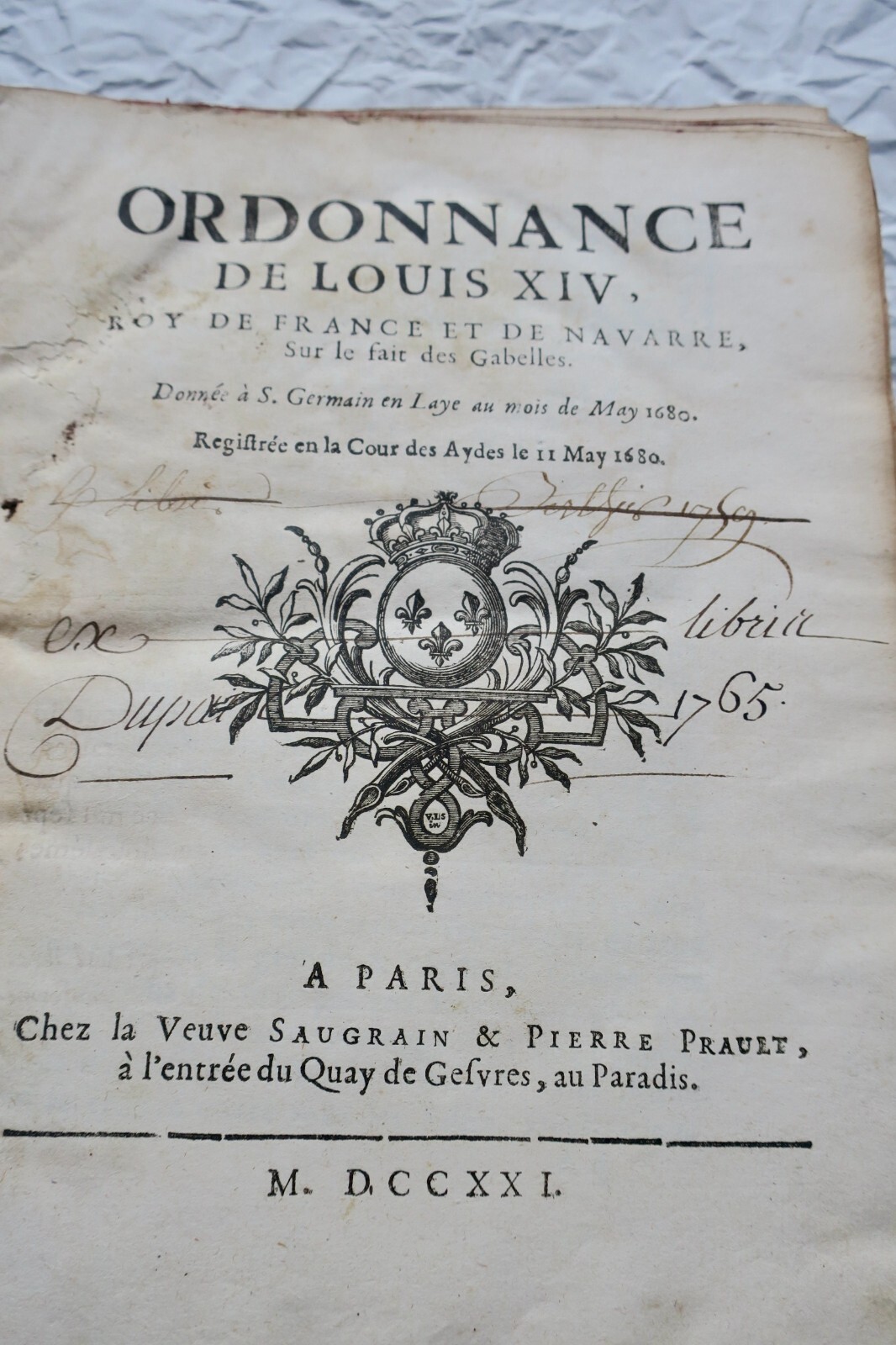 路易十四的法令集 (1720-1727)<span class="lla-card-orig-wrap"><span class="lla-card-orig">❦ Ordonnances de Louis XIV, Roy de France et de Navarre 1720-1727</span></span> - La Librairie Antique