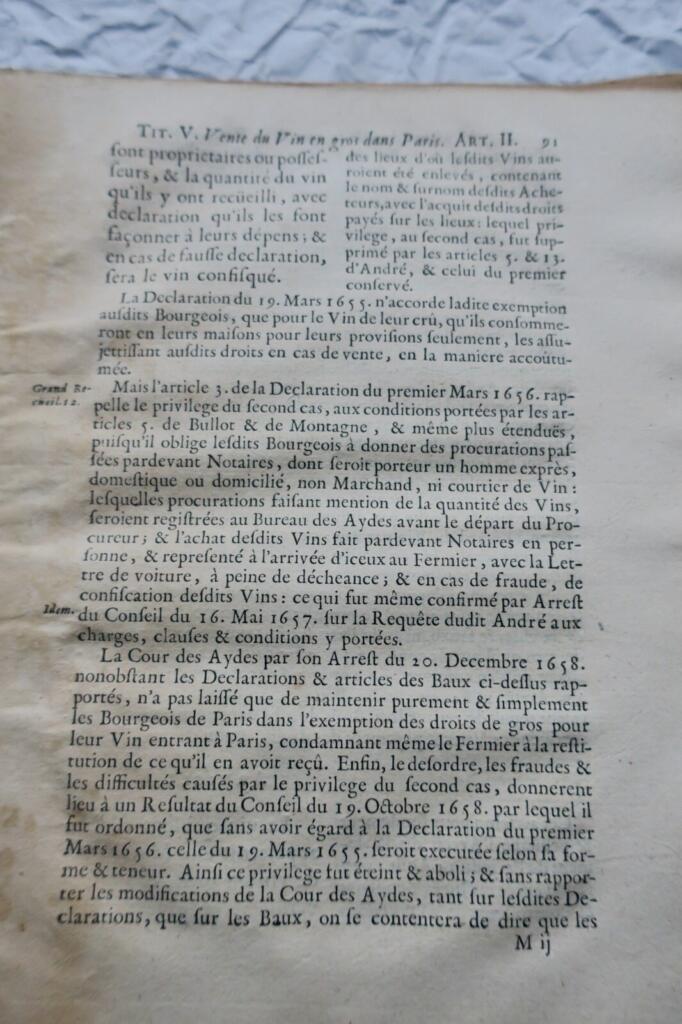 Regulations of Louis XIV (1720-1727)