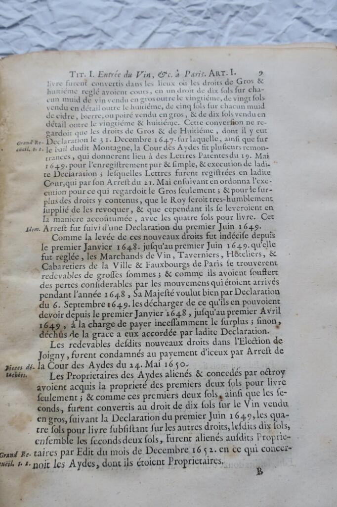 Regulations of Louis XIV (1720-1727)