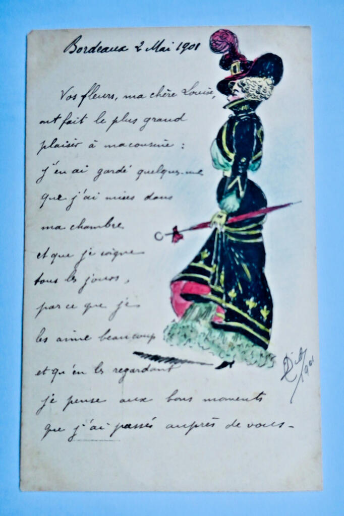Colored Love Drawing Manuscript 1901