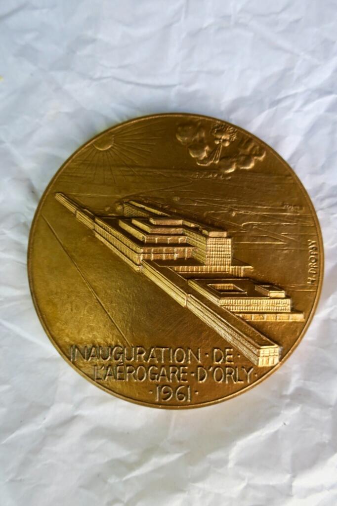 Bronze Coin from Orly Airport Inauguration