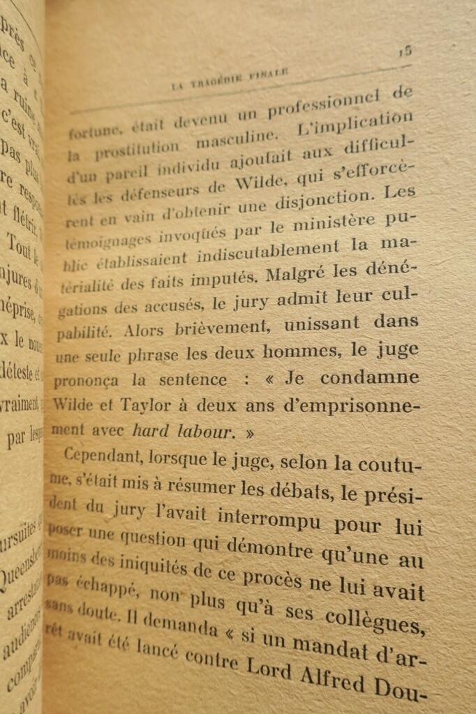 OSCAR WILDE – LA TRAGEDIE FINALE – SUIVI DE EPISODES ET SOUVENIRS…