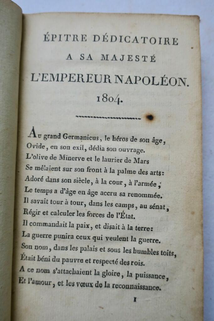 OVIDE F. de Saintagne Les Fastes d&rsquo;Ovide 1809