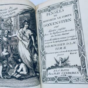OXENSTIRN Pensées de monsieur le comte d'Oxenstirn sur divers sujets 1764