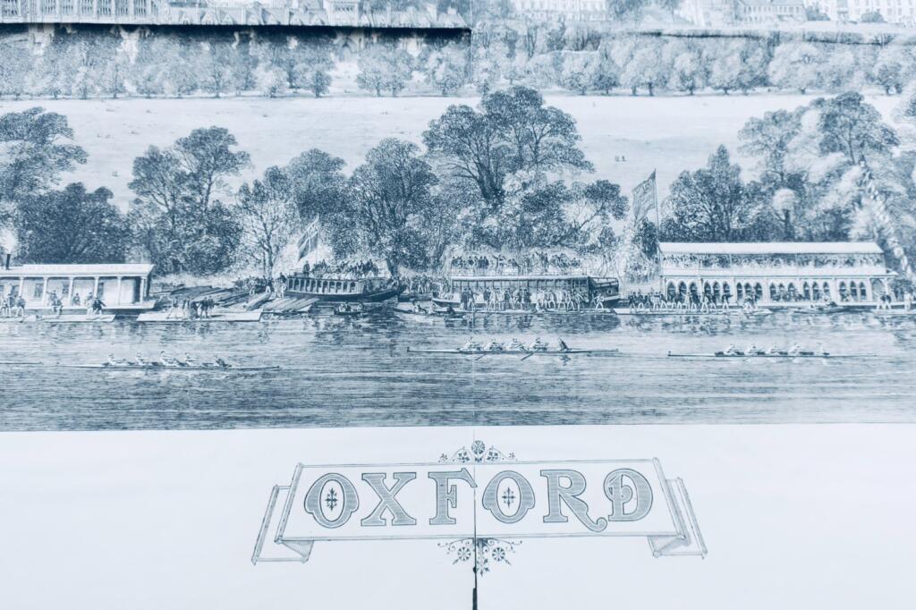 Große Lithographie von Oxford