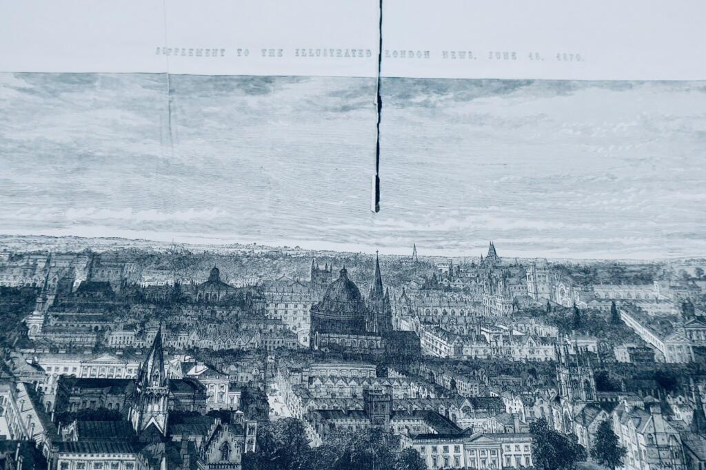 Große Lithographie von Oxford