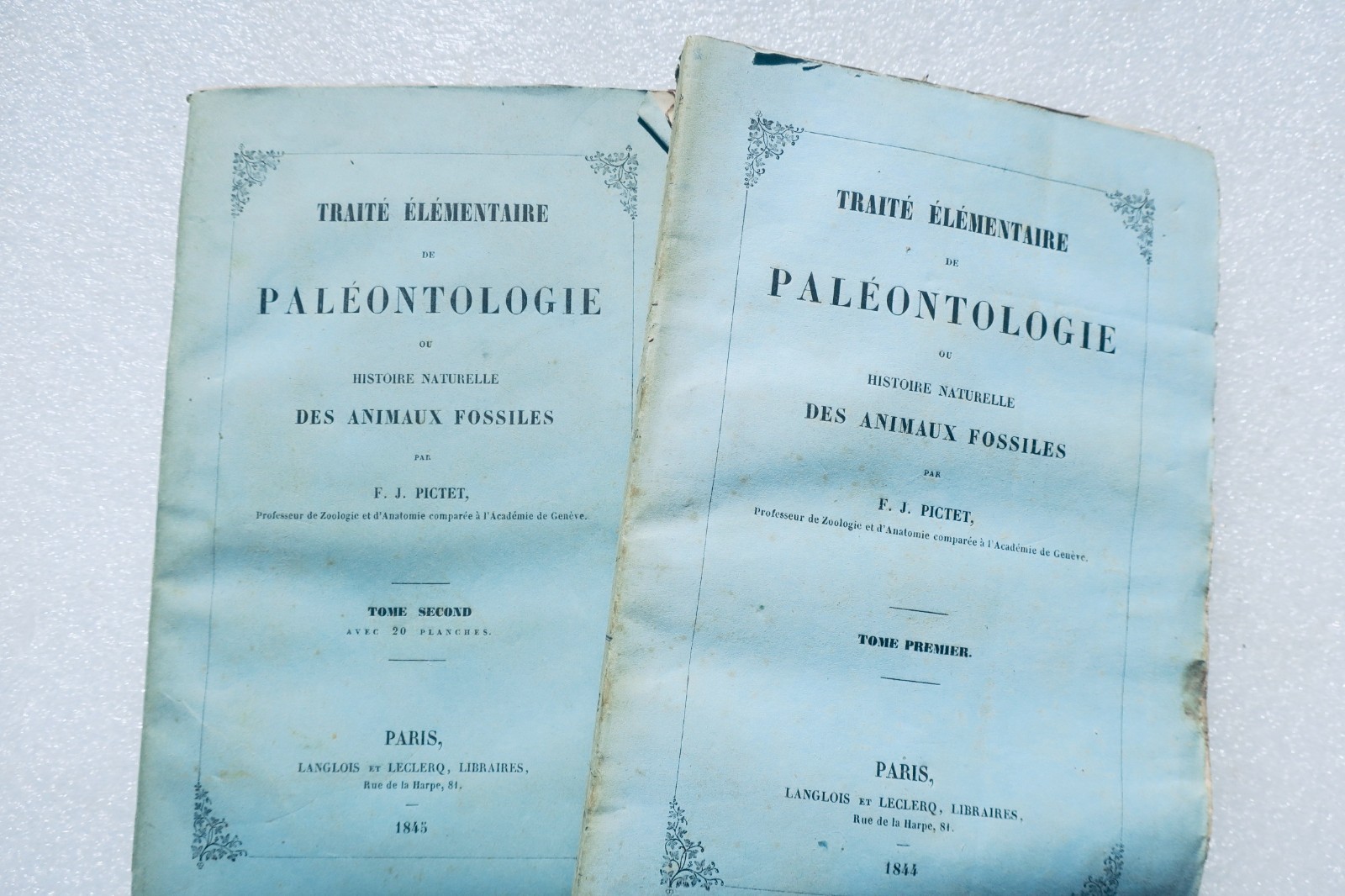 paléontologie Pictet Traité élémentaire de paléontologie ou histoire naturel des - La Librairie Antique