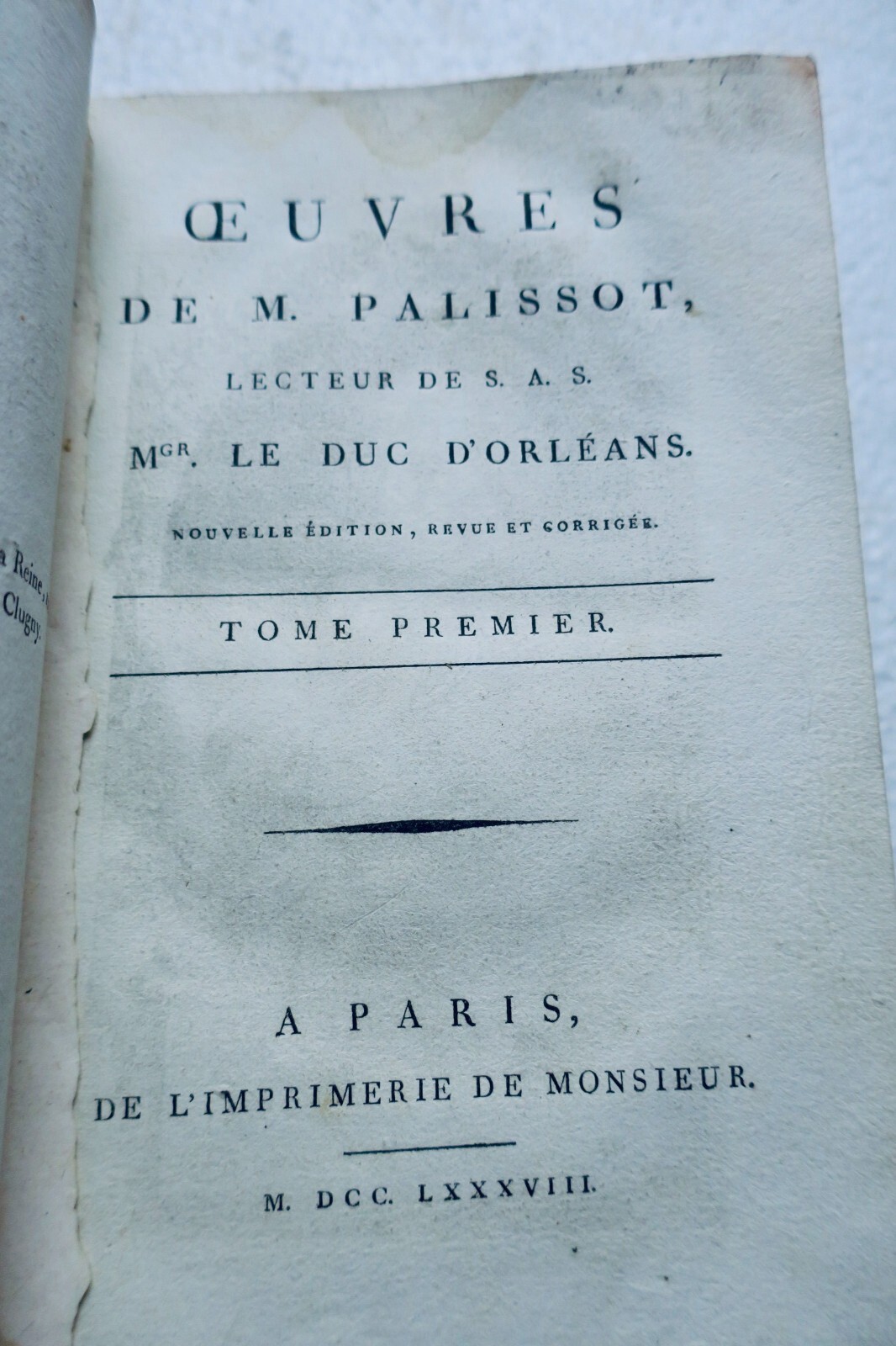 PALISSOT Charles Oeuvres de M. de Palissot 1788 – Image 2
