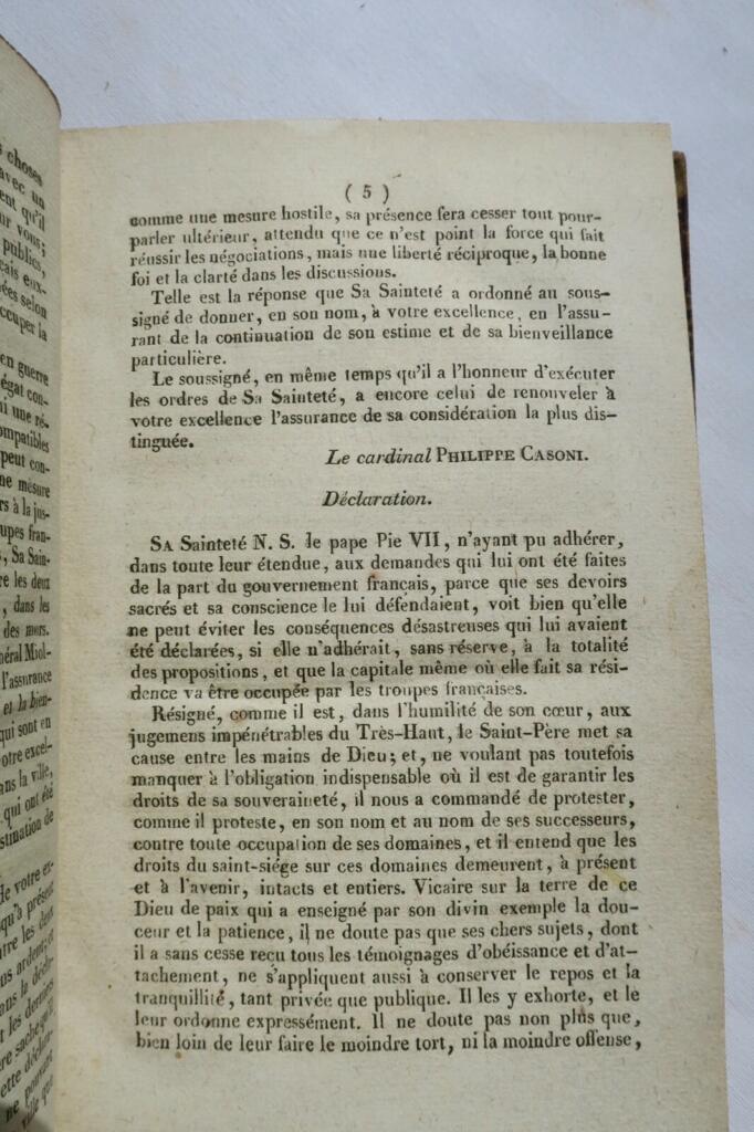 Authentische Päpstliche Korrespondenz mit Frankreich 1814