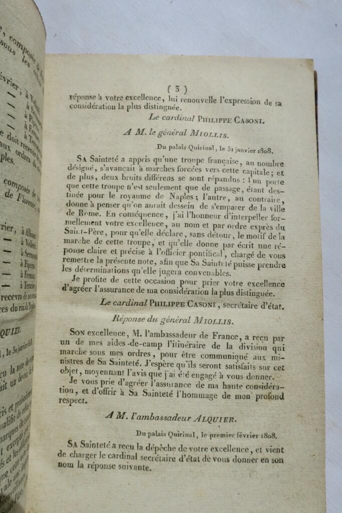 Authentische Päpstliche Korrespondenz mit Frankreich 1814