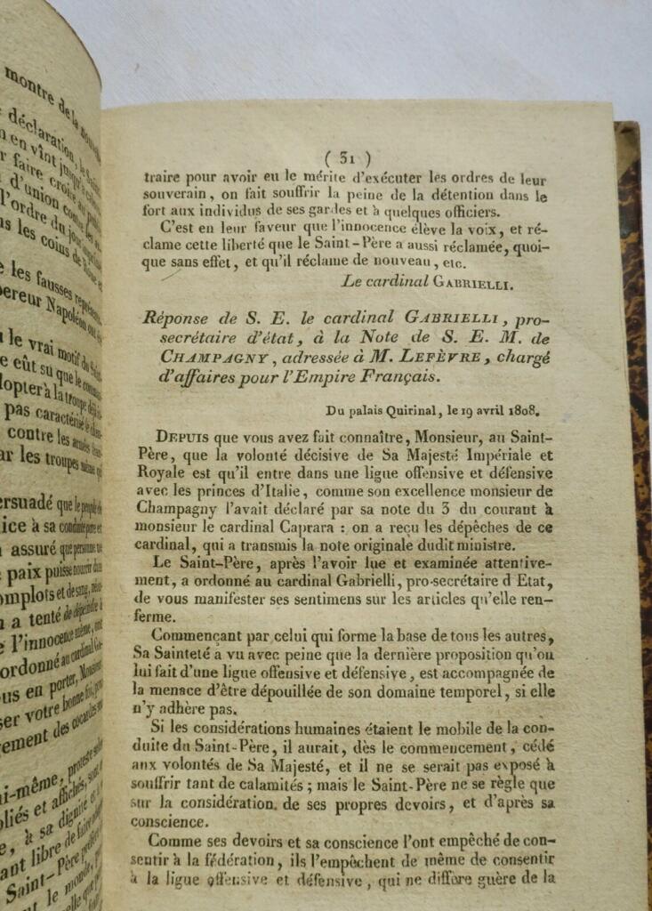 Päpstlich-französische Diplomatenkorrespondenz 1814