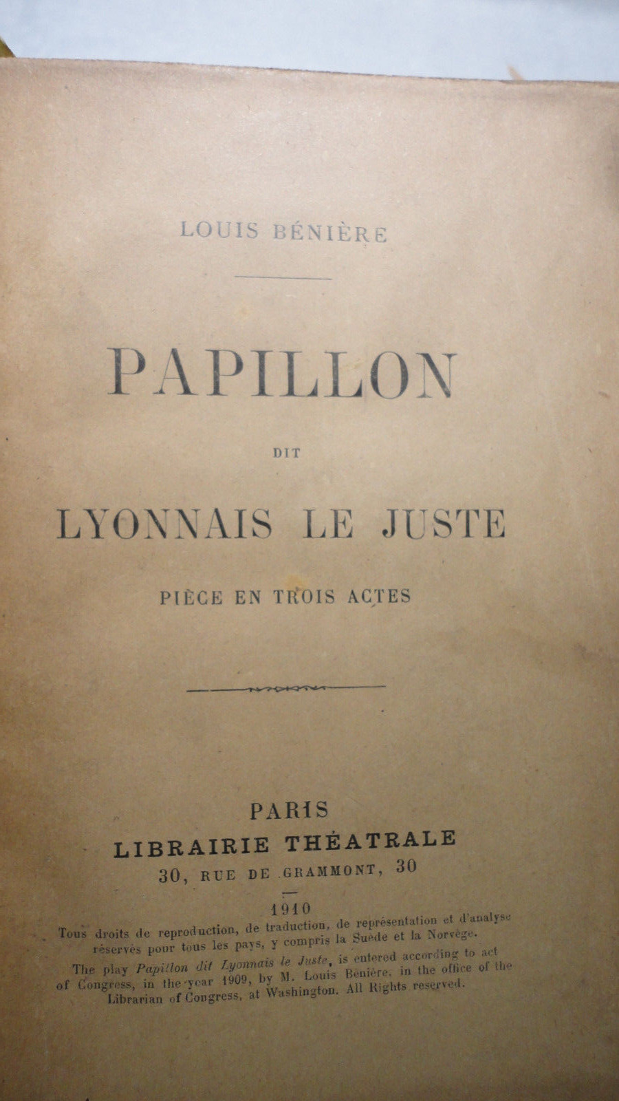 A Three Act Play by Papillon - Image 3