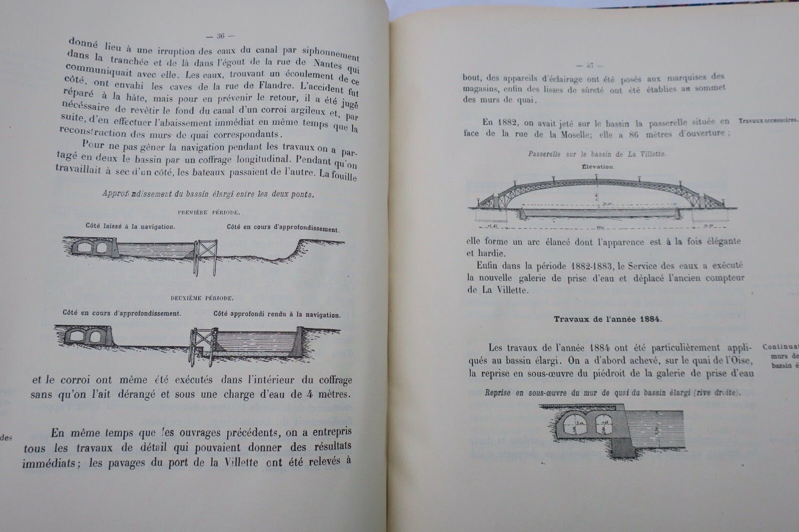1884年末のパリの運河<span class="lla-card-orig-wrap"><span class="lla-card-orig">❦ Paris Canaux de Paris à la fin de 1884</span></span> - La Librairie Antique