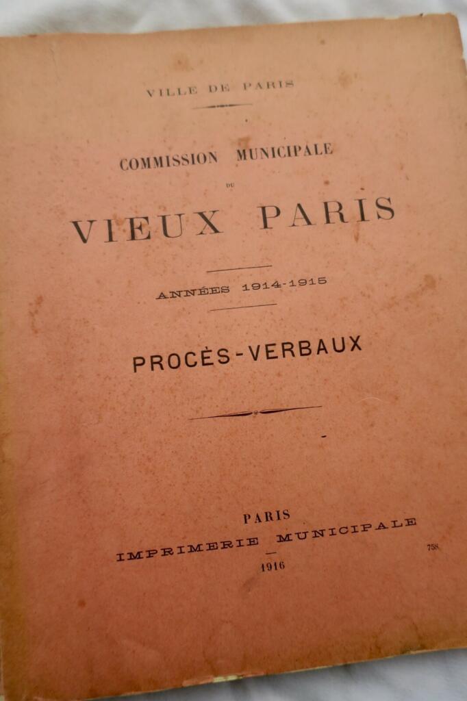 PARIS COMMISSION MUNICIPALE DU VIEUX PARIS,1914/15
