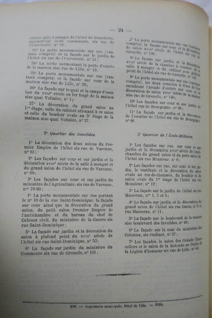 PARIS COMMISSION MUNICIPALE DU VIEUX PARIS,1927
