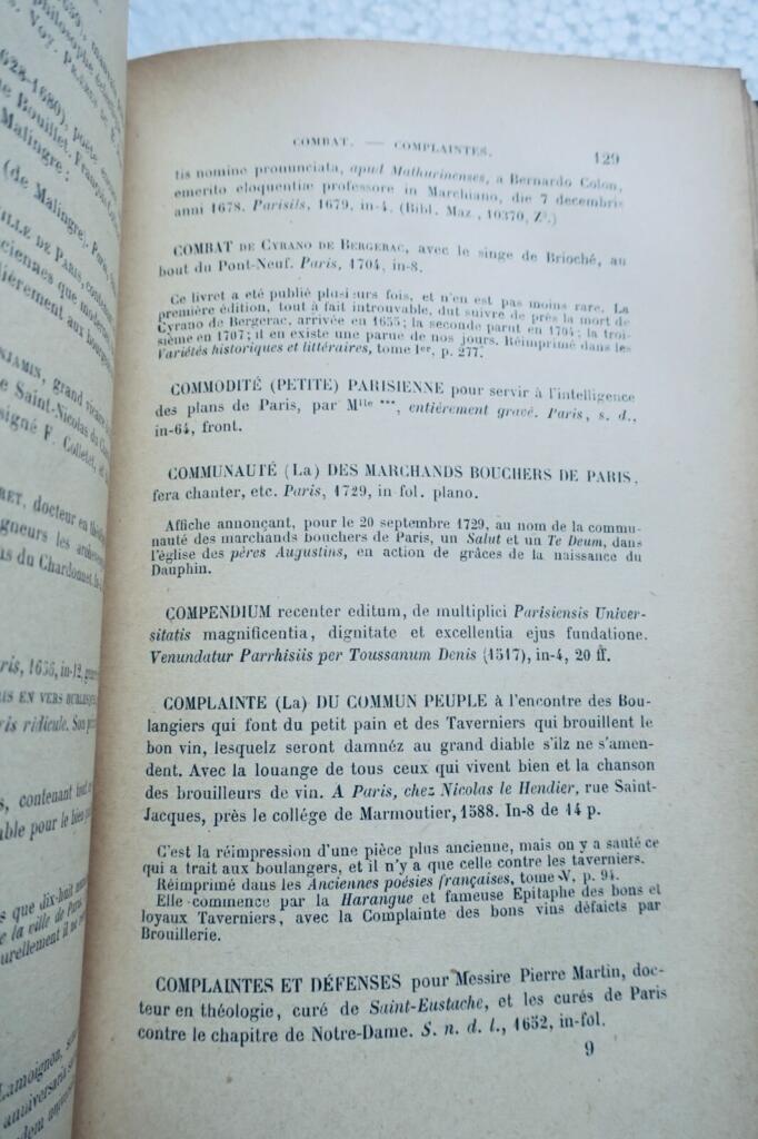Artistic, Historical and Literary Bibliography of Paris before 1789