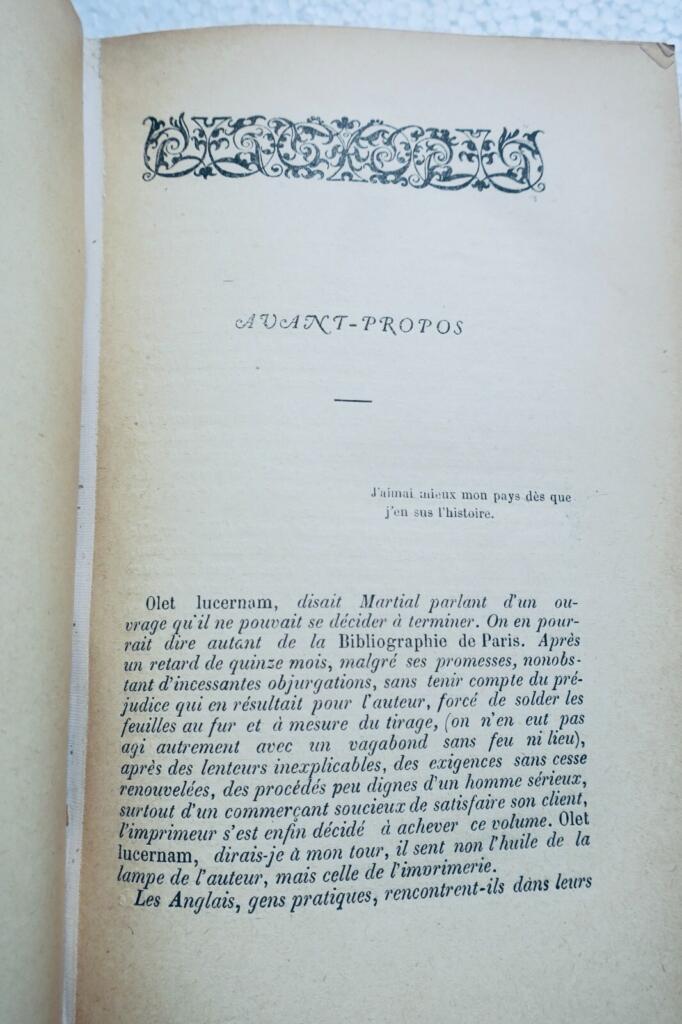 Artistic, Historical and Literary Bibliography of Paris before 1789