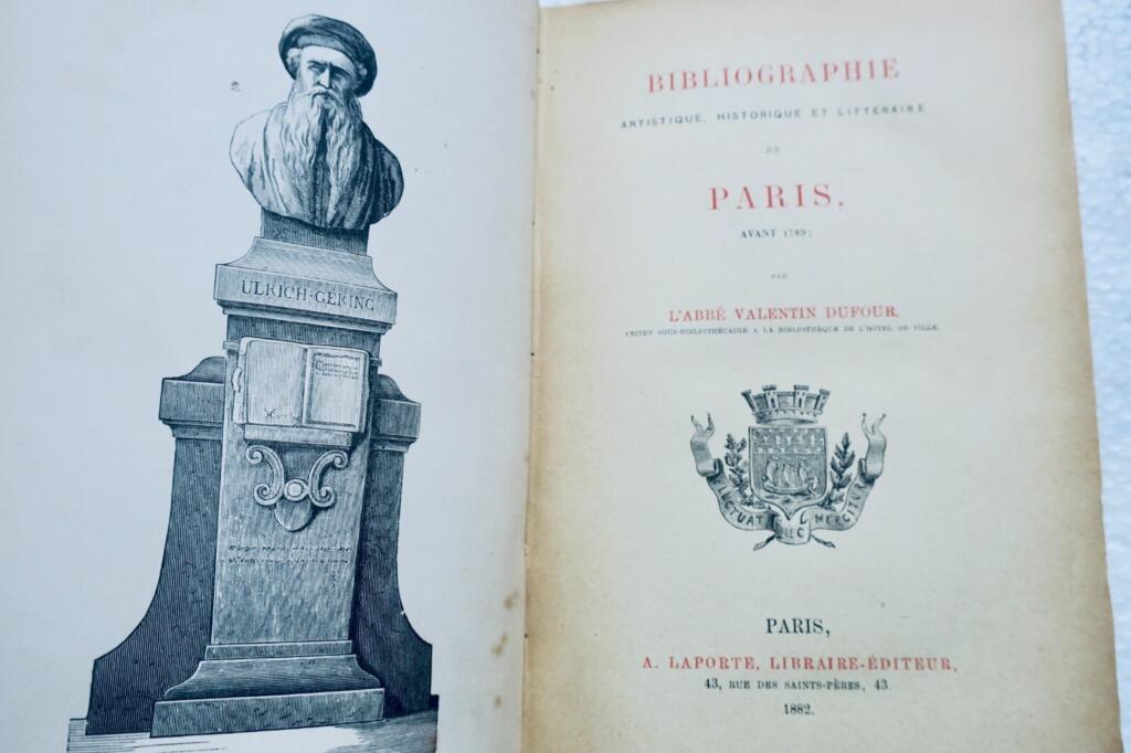 Artistic, Historical and Literary Bibliography of Paris before 1789