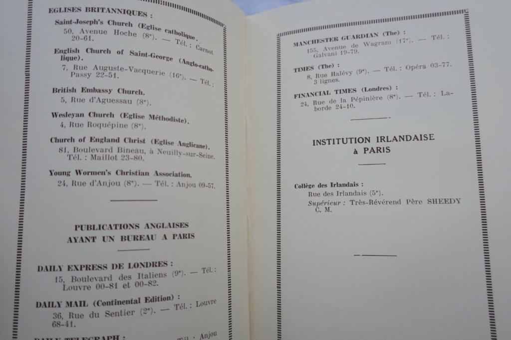 Elite of Foreign Society in Paris 1933