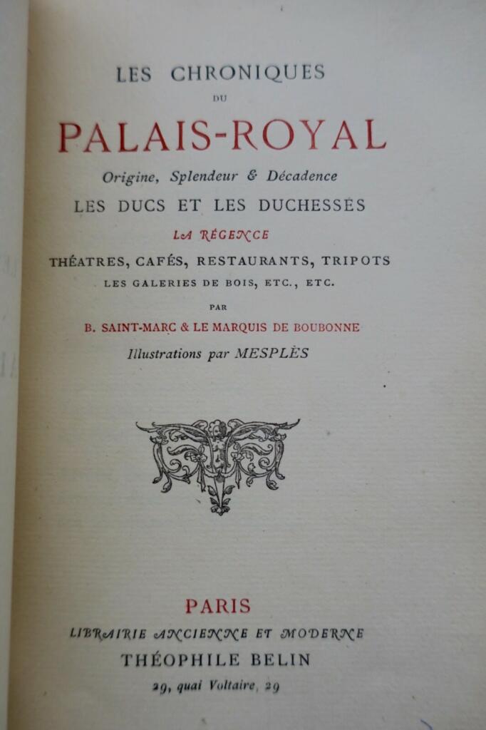 Chroniken des Palais-Royal