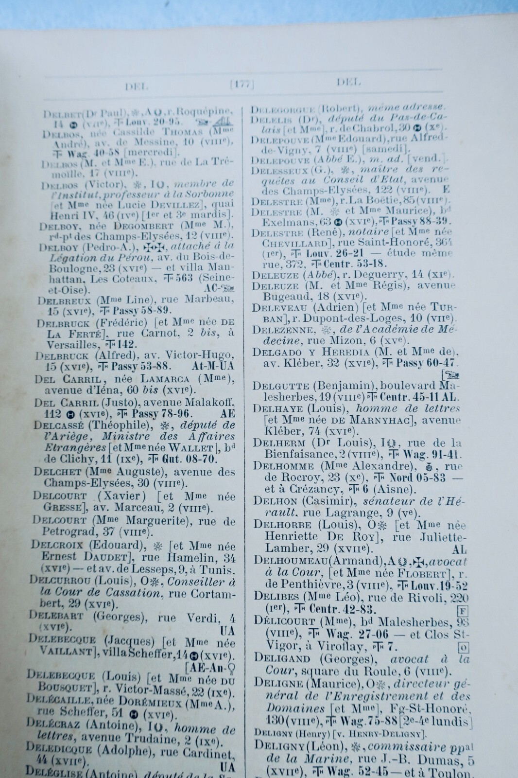 Pariser Gesellschaftsadressbuch 1915 - Image 8