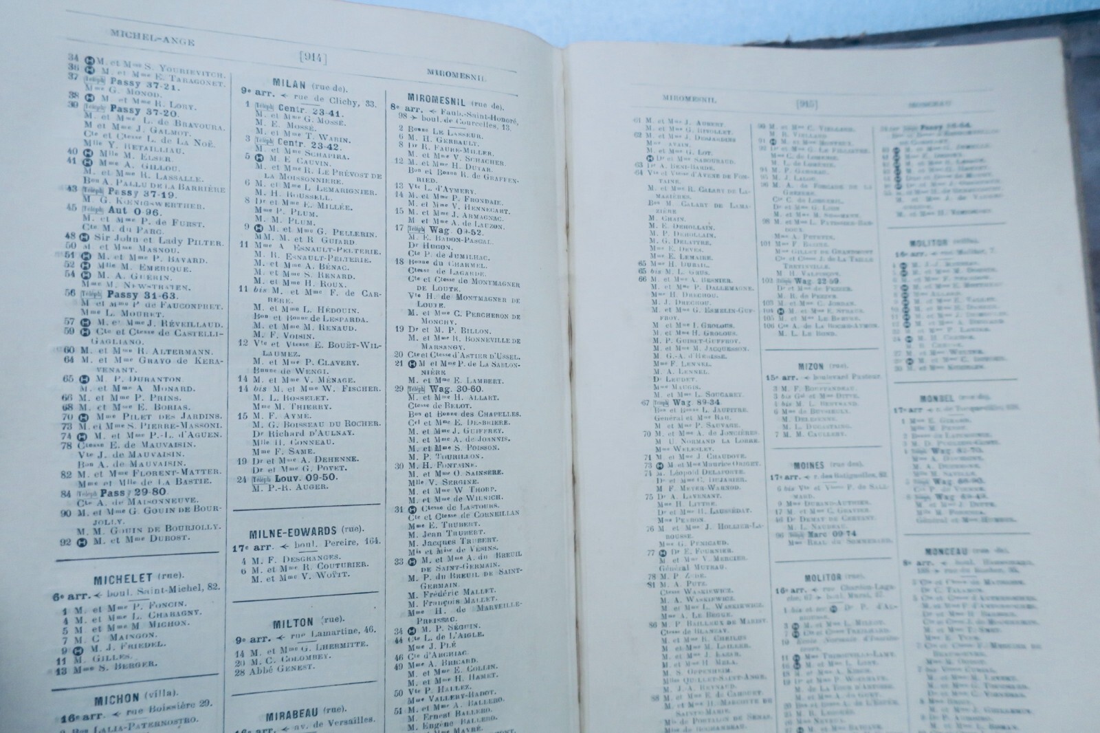 Pariser Gesellschaftsadressbuch 1915 - Image 5
