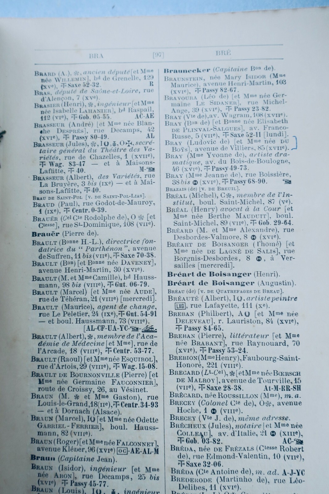 Pariser Gesellschaftsadressbuch 1915 - Image 7