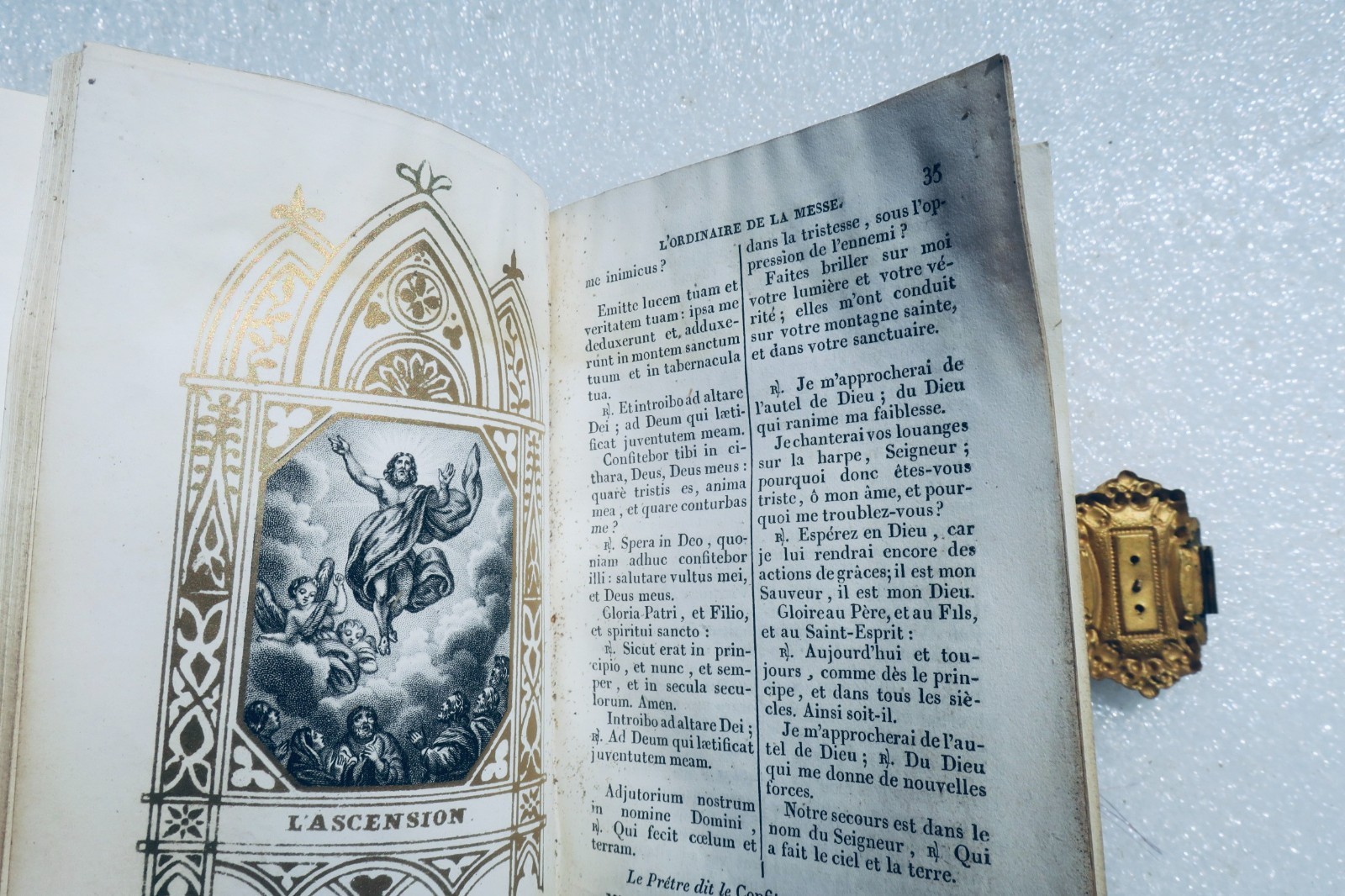 paroissien de Toulouse 1838, ferrure et velours – Image 4