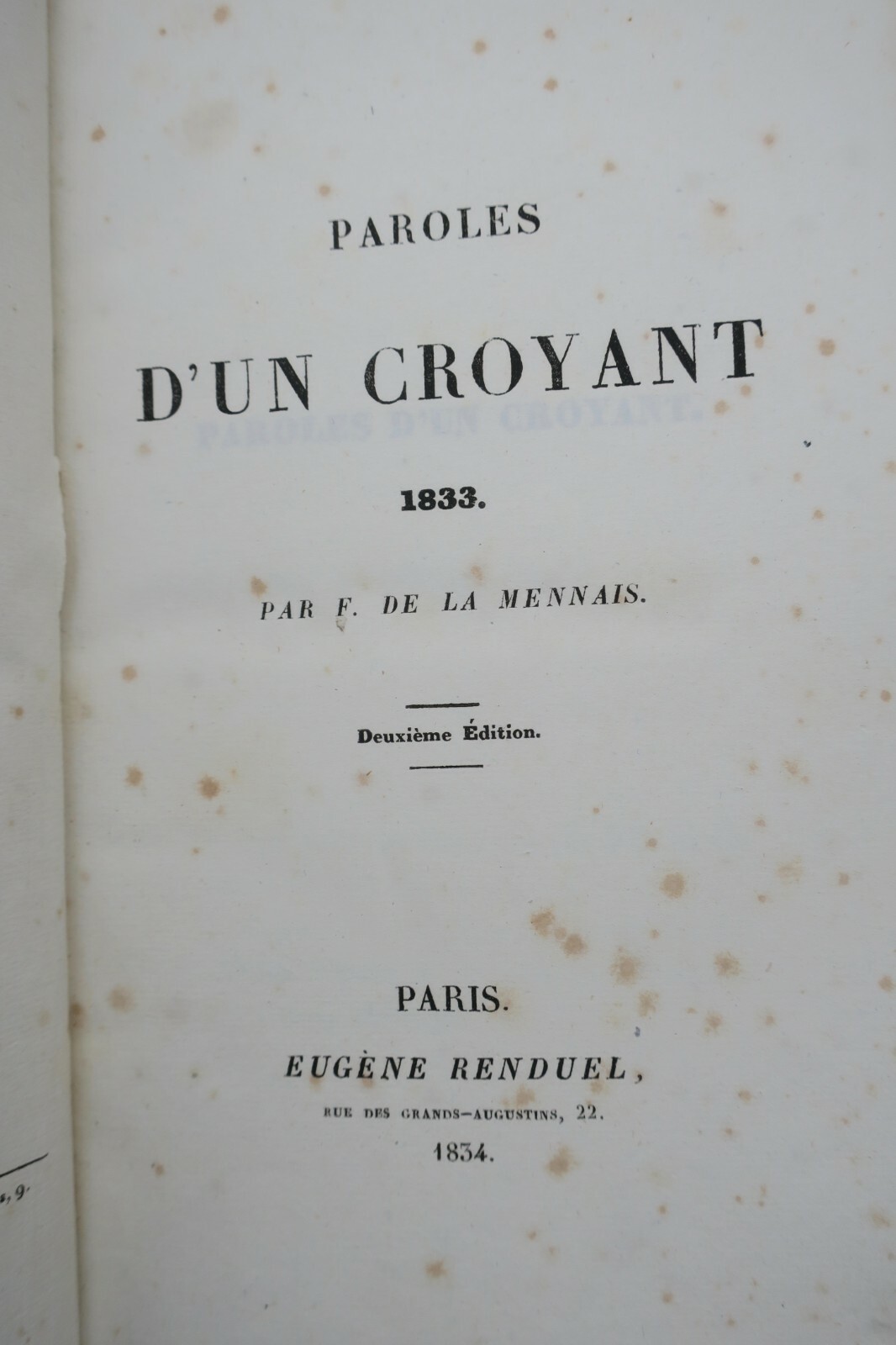 Paroles d'un croyant Le livre du peuple,Réponse d'un chrétien,Considérations sur – Image 3