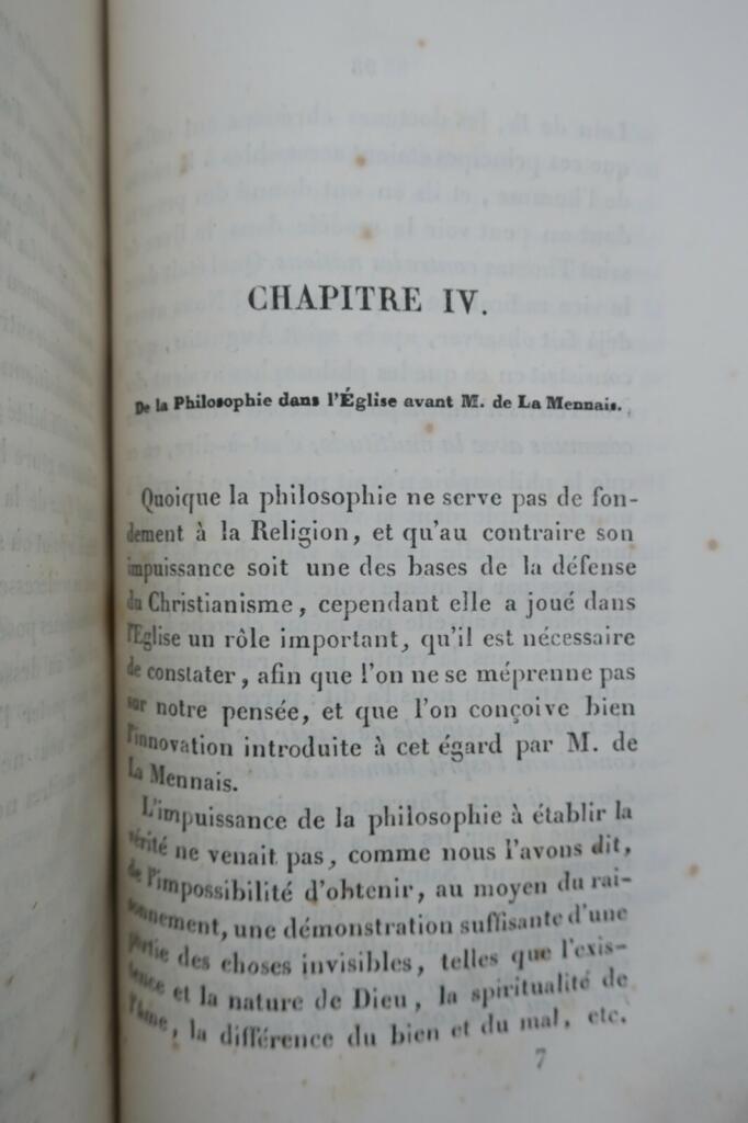 宗教哲学与基督教回应,1834年