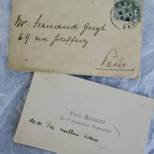 Visitenkarte von Paul Bourget