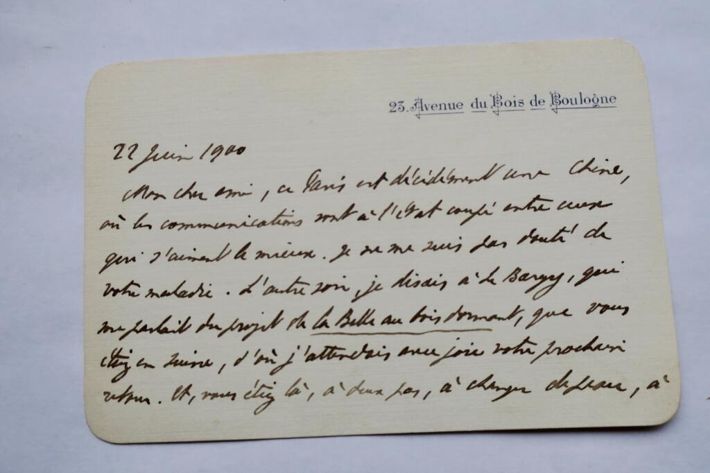 Autograph letter from Paul Hervieu