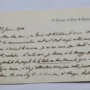 Paul hervieu carte autographe manuscrite & signée
